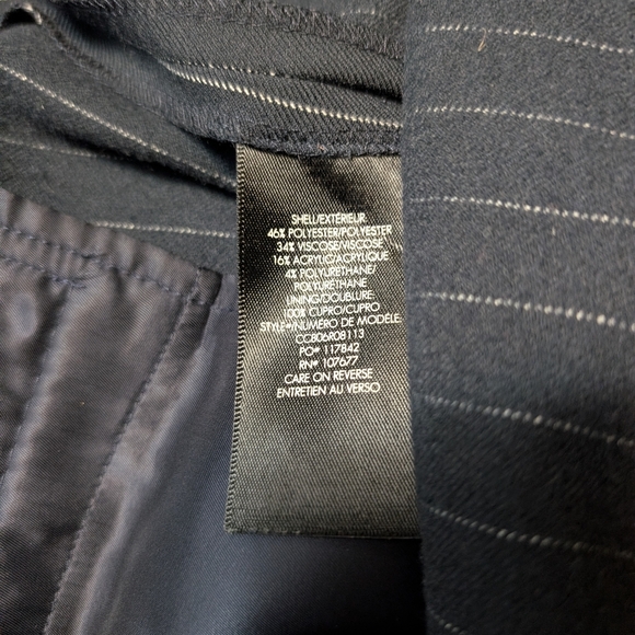 Alice + Olivia Pinstripe High Waist Trousers Sz 10 Career Workwear - Picture 6 of 10